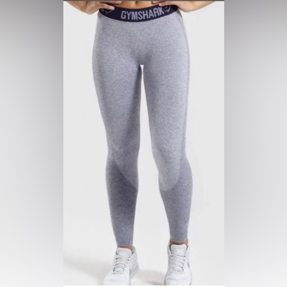 Gymshark Flex Leggings Steel Blue gray Marl/ Evening Navy Blue Size Women XS